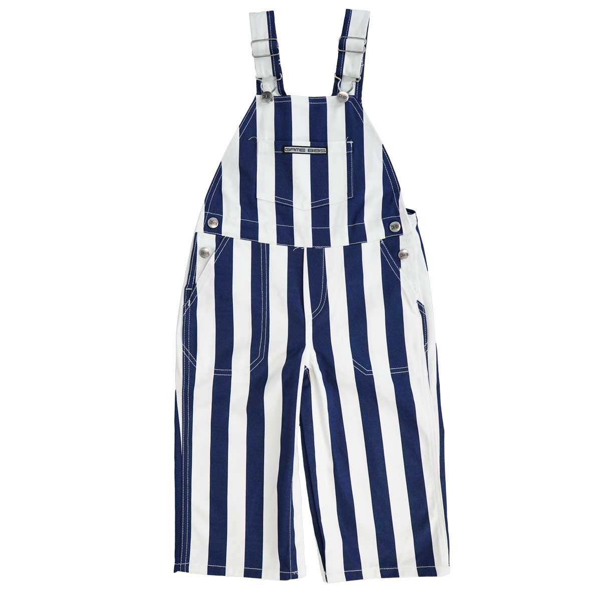 blue and white striped overall dress Pin Stripe Overall Dress