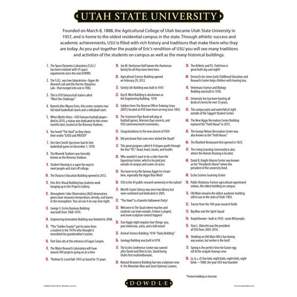 Utah State University Puzzle | USU Campus Store