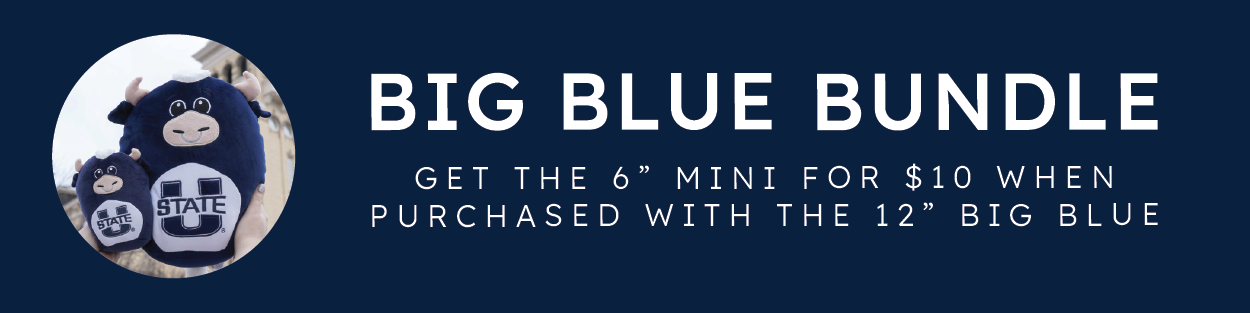 Get the mini big blue squishy pillow for $10 when purchased with the 12" big blue