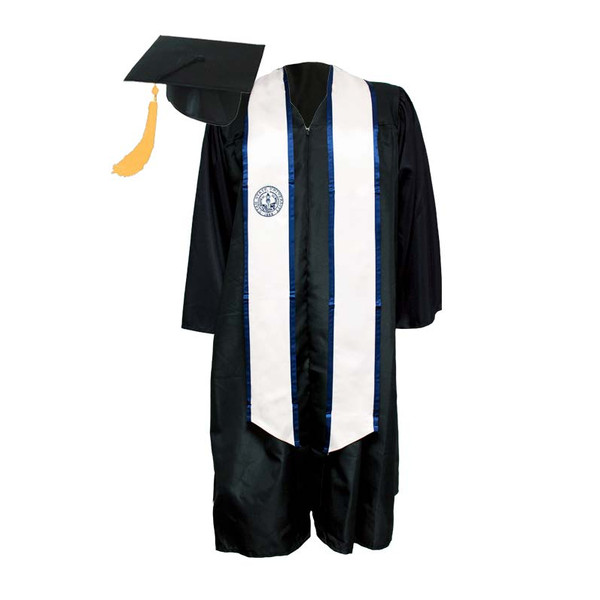 Bachelor Bundle with cap, gown, colored tassel, and sash